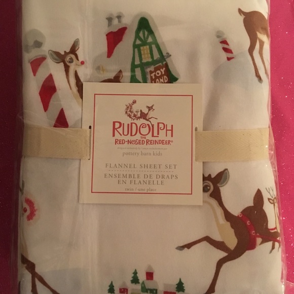 BNWT 🎄 Pottery Barn, Rudolph Flannel Sheets,🦌Tw… - Picture 4 of 6